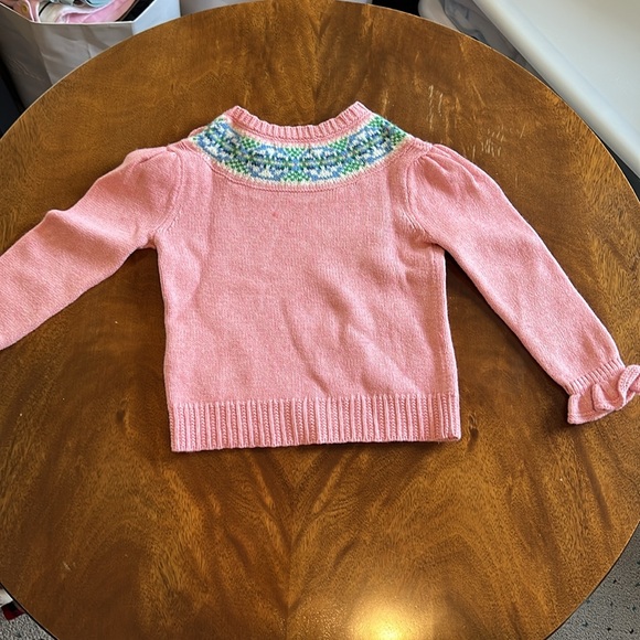 Pink Ralph Lauren fair Isle sweater with ruffle cuffs size 24 months - Picture 5 of 5